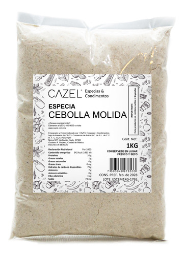 Cebolla Molida Concentrada Oaxaca 1kg