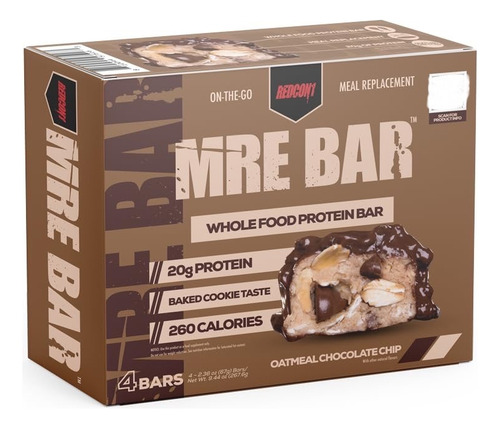 Barras De Cereal Nutritiva Redcon1 Mre Bar 04 Pz Real Food