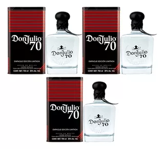 Tequila Don Julio 70 Edición Especial Caja Metalica 3pack