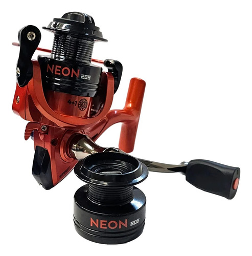 Reel Frontal Spinit Neon 605 Carretel Extra Grafito Pejerrey