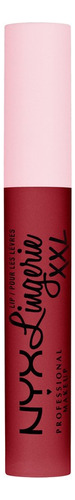Labial NYX Professional Makeup Lip Lingerie XXL Lingerie XXL color its hotter mate