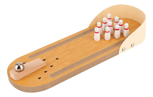 Mini Juguete De Bolos De Madera Para Niños, Escritorio Para