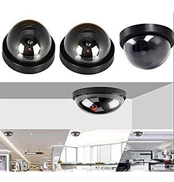 Camara Falsa Led Rojo Intermit. Domo Apariencia Rea X 3 Un.