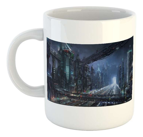 Taza Ceramica Centro Espacial Por La Noche