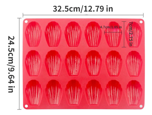 Molde De Silicona Para Madeleines 18 Cavidades