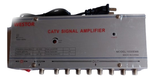Amplificador De Señal Catv -  Con 8 Salidas