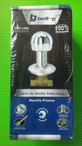 Llave Ducha Marca Belt-g De 1/2. Gri-1206