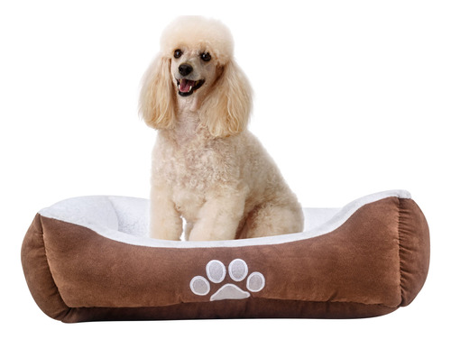 Cama Para Mascotas Rectangular Reversible De Happycare Texti