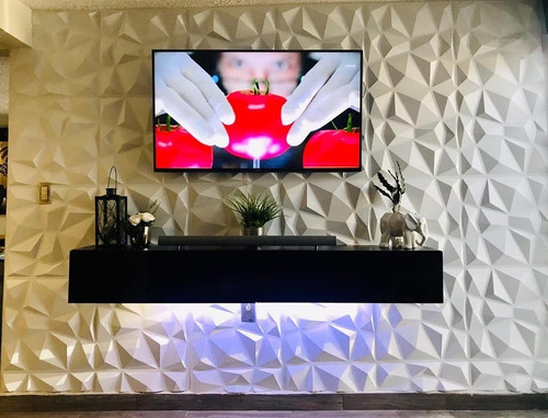Imagen 2 de 9 de Panel Decorativo 3d Pvc Interior Exterior Blanco D094