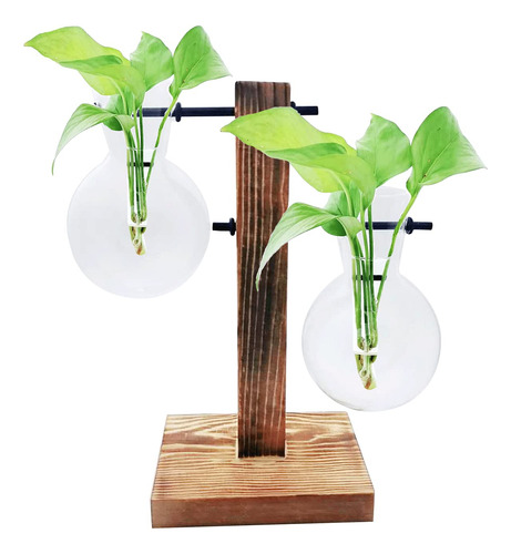 Markeny Jardinera De Cristal Retro De Madera Y Metal Mmg