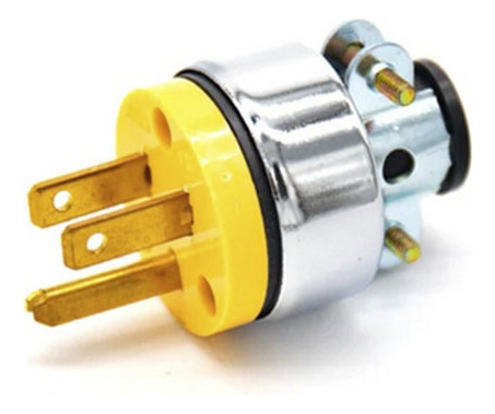Enchufe Metálico Macho 2 Polos + Tierra 15amperios Troen125v
