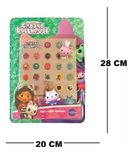 Imagen 3 de 4 de Catrrific Tattoos Gabbys Dollhouse Juego Set De Tatuajes
