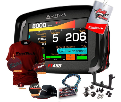 Imagem 1 de 5 de Ft450 Fueltech C/ Chicote 3m+ Ultra Brinde Cami.bordo Gel Bp