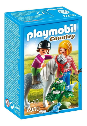 Playmobil 6950 Country Paseo Con Pony En El Campo Orig Intek