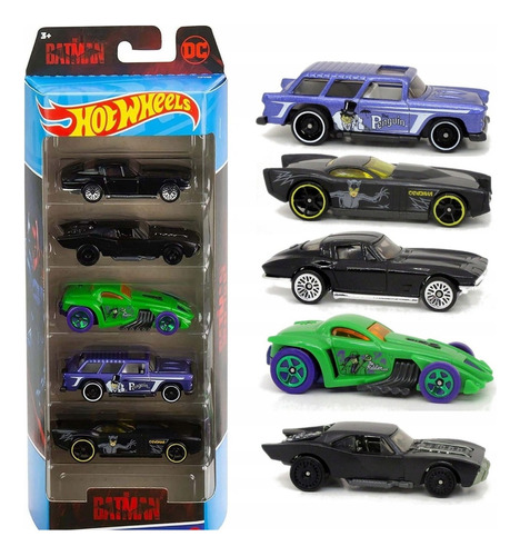 Hot Wheels Pack De 5 Autos Batman Juguetería El Pehuén