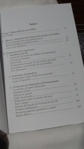La Experiencia De Pase Libro 1 Escuela Freudiana De Bs As Ef