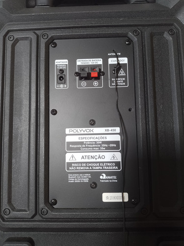 Caixa De Som Polyvox Xb 450 Usada, Com Defeito !!! Preto (Usado)