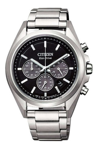 Reloj Citizen Titanium Chrono Ca439055e Hombre Color de la malla Plateado Color del bisel Negro Color del fondo Negro