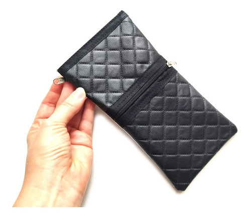 Imagem 3 de 5 de Capinha Porta Celular Com Visor E Bolsinho Atrás Para Cartão