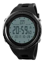 Comprar Reloj Hombre Skmei 1246 Sumergible Digital Alarma Cronometro Color De La Malla Negro Color Del Bisel Negro Color Del Fondo Negro