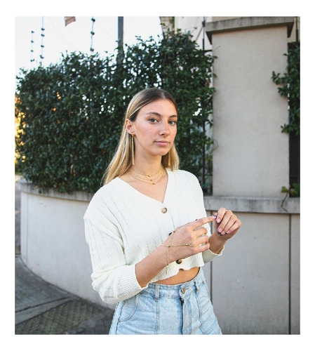 Conjunto Collar , Pulsera Bolitas Y Aros