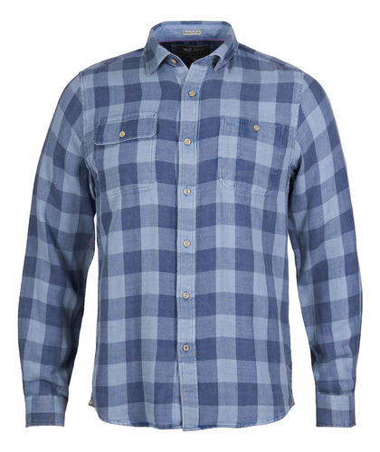 Camisa Algodón Orgánico Hombre Bradford Azul