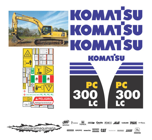 Juego De Calcas Para Komatsu Pc 300 Lc-8