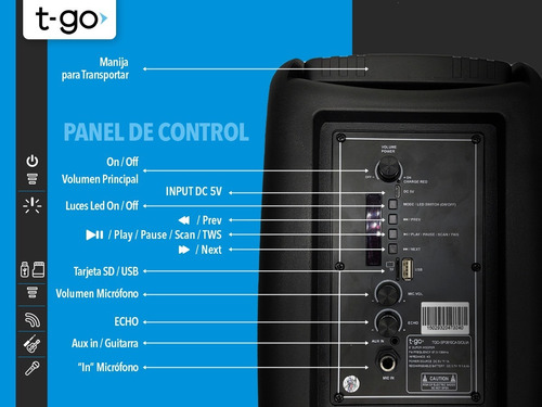 Parlante Karaoke Bluetooth Potente 3000wts Luces + Micrófono