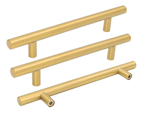 Tiradores De Mueble 256mm (192mm E/aguejros) Dorado X 5u