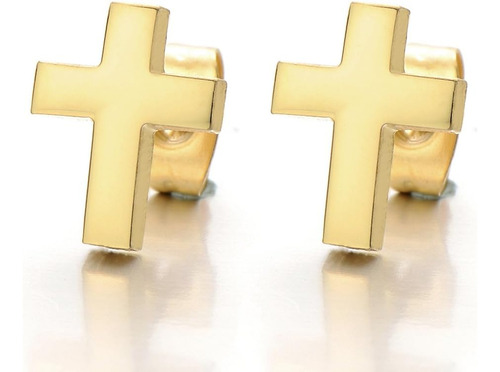 Pendientes De Cruz De Acero Inoxidable Para Hombre Y Mujer D