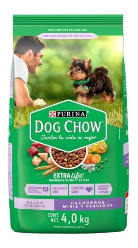 Purina Dog Chow Con Extralife Cachorro Minis Y Pequeños 4 Kg