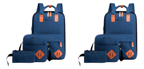 2 Mochilas Escolar Para Laptop Antirrobo 3 Piezas Casual