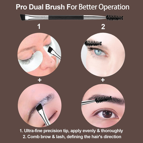 Kit De Color Para Pestañas Y Cejas Duoffanny Black, 7 Ml, Du
