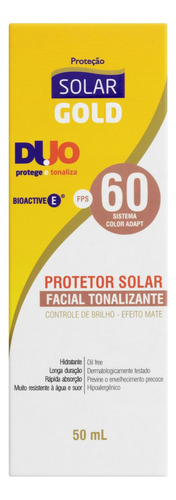 Protetor solar  Solar Gold  Duo Tonalizante 60FPS  50mL