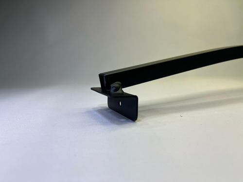 Suporte Braço Para Refletor Led Fachada Base L Curvado 60cm Cor Preto