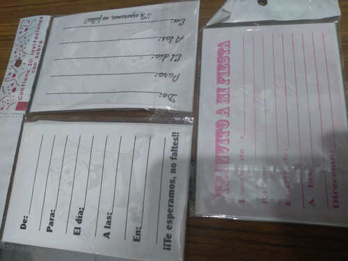 Invitaciones Para Fiesta Niño Con Sobre Pack De 30