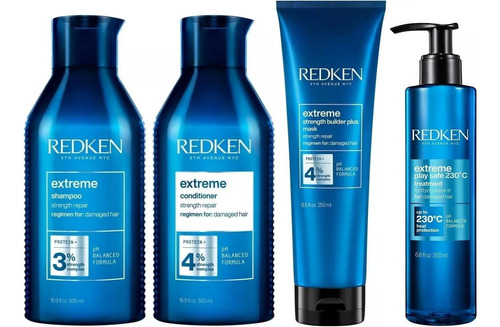 Shampoo 500ml+ Condition + Mascara+ Protector Redken Extreme