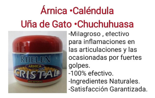 3 Crema Rhelen Cristal Arnica Plus 250 G - g a $93