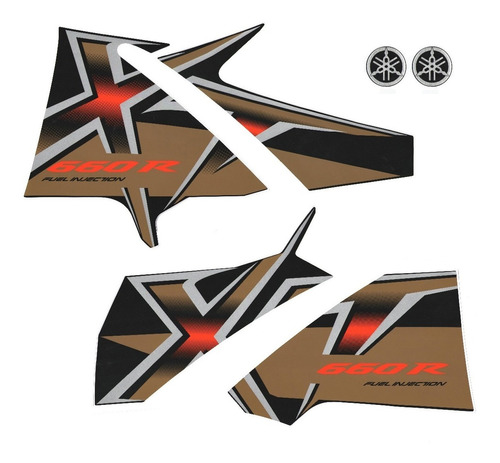 Kit Adesivos Yamaha Xt 660r 2007 Preta