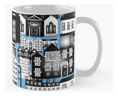 Taza Arquitectura Edificios De Arquitectos Huellas Azules De