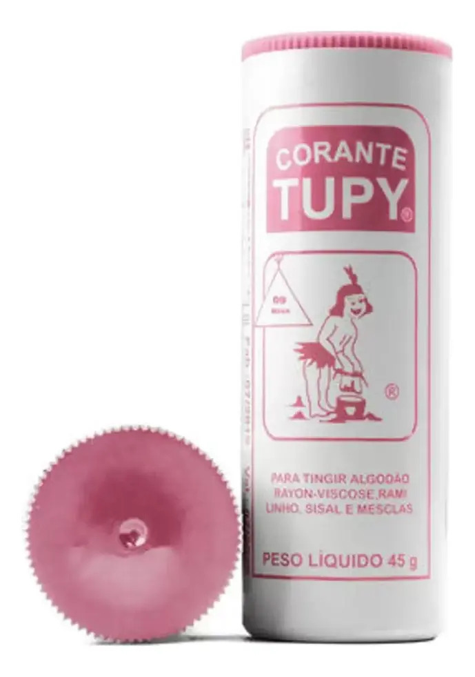 Corante Para Tingir Roupas E Tecidos Tupy Várias Cores Cor Rosa