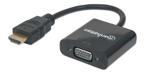 Convertidor Hdmi Macho - Vga Hembra Manhattan Negro /vc