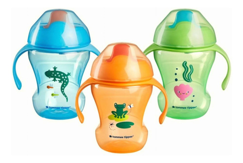 Tommee Tippee 3-pack Blue, Orange And Green Sippy Trainer