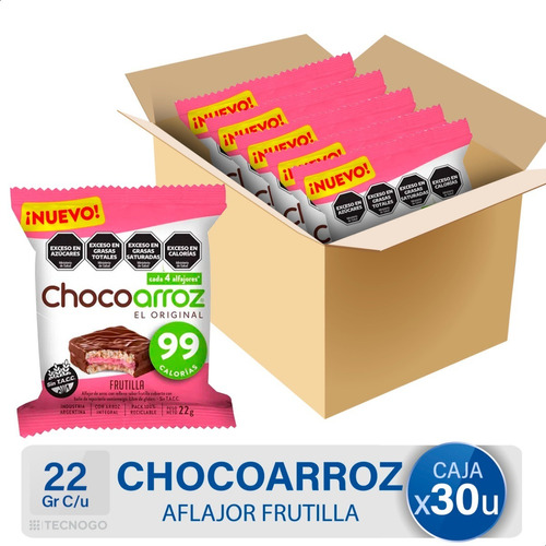  Alfajor De Arroz Chocoarroz Frutilla Sin Tacc Gallo Caja 