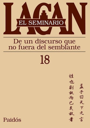 Seminario 18 Lacan De Un Discurso Que No Fuera.. * Planeta