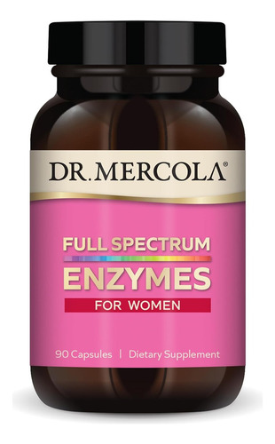 Dr Mercola Full Spectrum Enzymes For Women 90 Cápsulas Sabor Sin Sabor