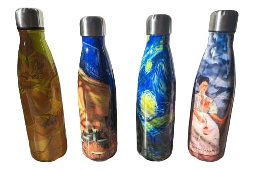 Botella Termica Acero Inoxidable Capa Premium Diseños Arte 