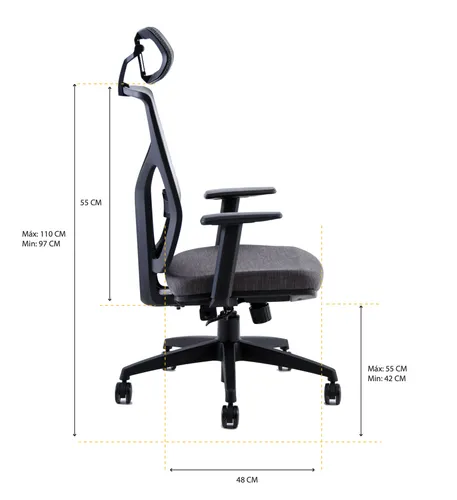 Silla Oficina Cool Negra Cabezal Brazos Entrega 24hs Caba