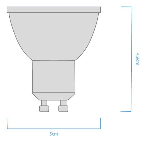 Foco led Macroled CPS-DP-GU10-20 Dicroica color blanco frío 7W 100V/240V 6000K 490lm