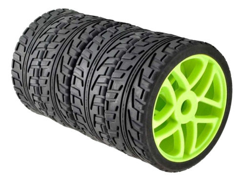Neumático De Coche Rc, 4 Piezas De Neumáticos De Verde